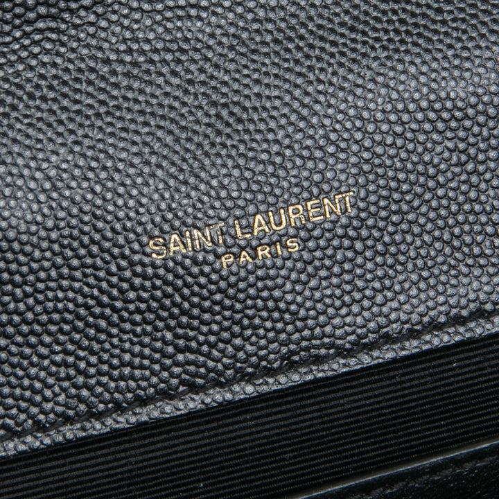 SAINT LAURENT Medium Tri-Quilt Envelope Shoulder Bag - Black