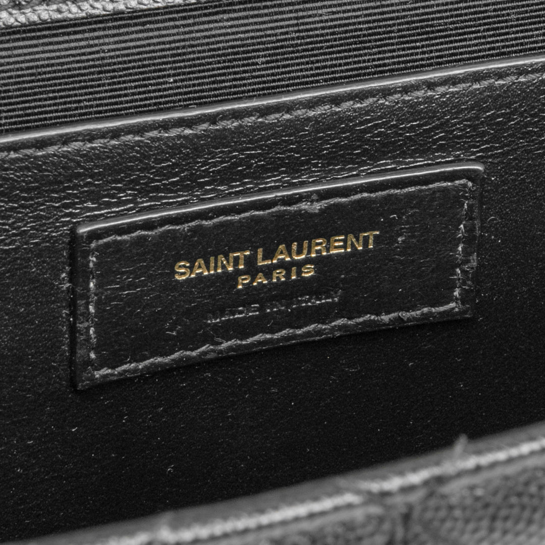 SAINT LAURENT Medium Tri-Quilt Envelope Shoulder Bag - Black