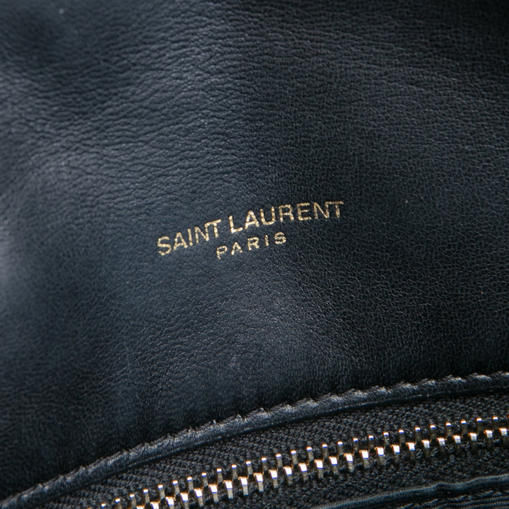 SAINT LAURENT Toy Lou Puffer Bag- Black