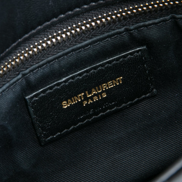 SAINT LAURENT Toy Lou Puffer Bag- Black