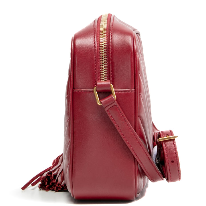 Saint Laurent gesteppt Lou Camera Bagburgund