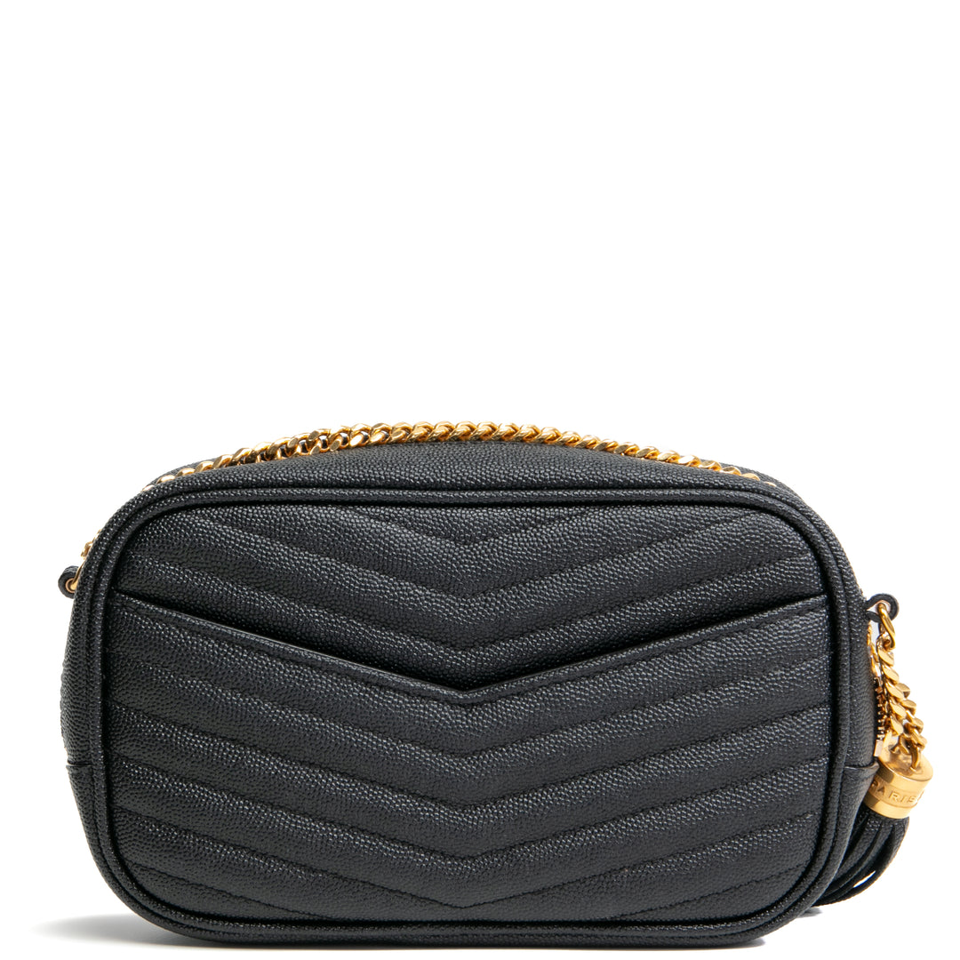 SAINT LAURENT Mini Lou Kameratasche - Schwarz