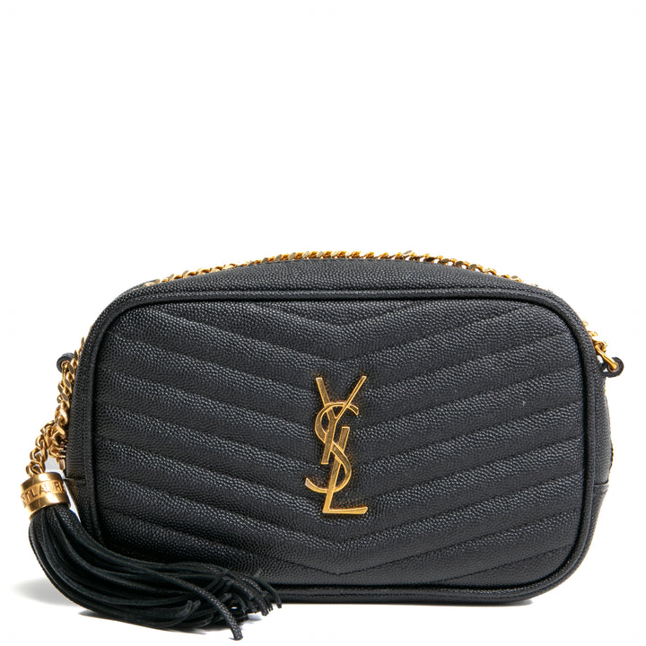 SAINT LAURENT Mini Lou Kameratasche - Schwarz