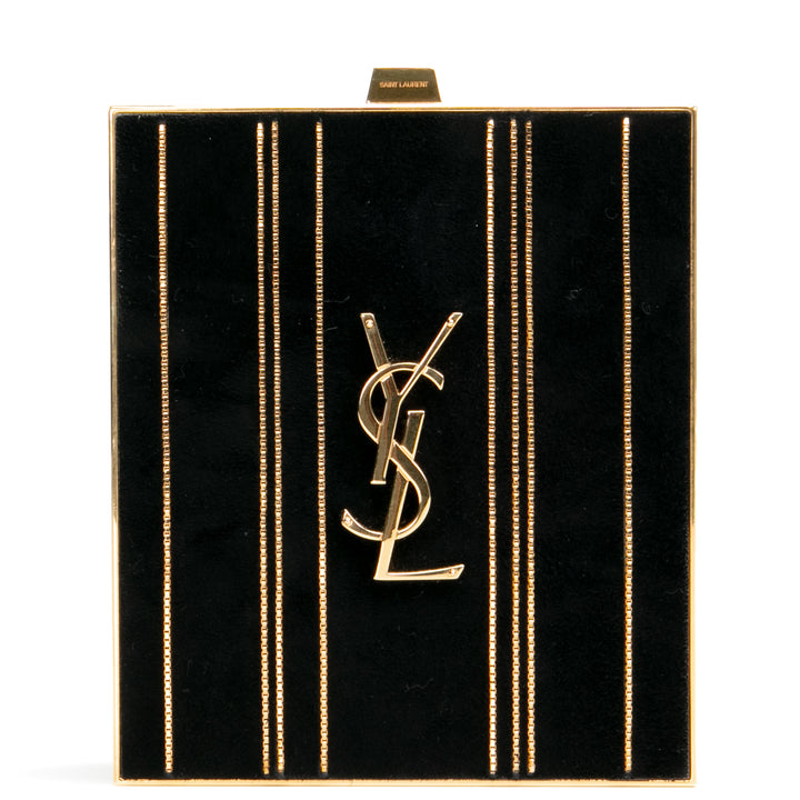 SAINT LAURENT Tuxedo Box Clutch - Black